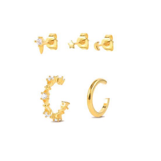 Celestial Gold Ear Cuff & Stud Set