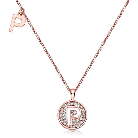 P Initial Moissanite Necklace