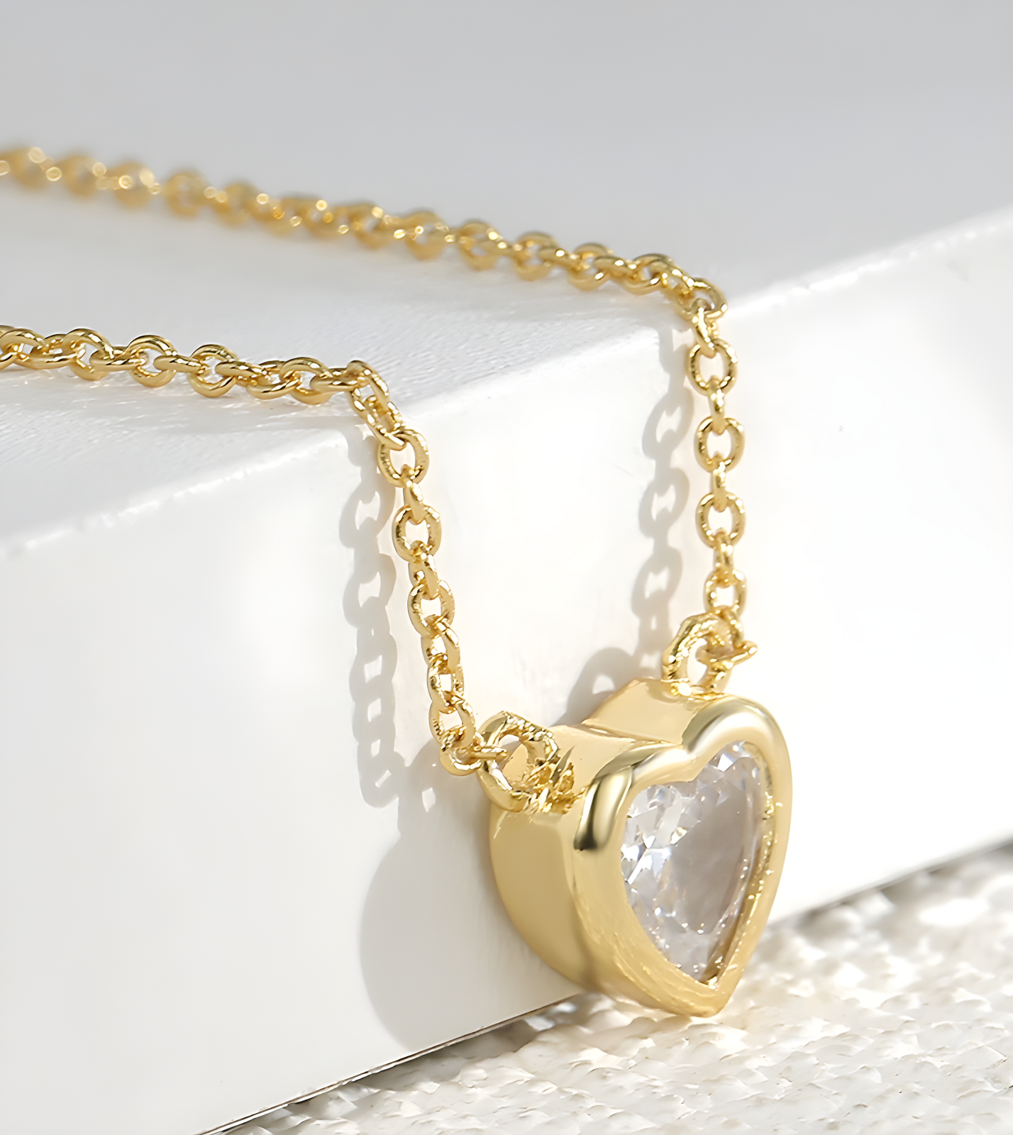 Gold Heart Pendant Necklace