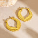 Gold Leaf Hoop Earrings