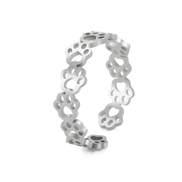 Pawprint animal Band Dog Cat Lover Gift ring