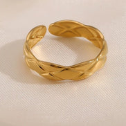 Gold Braided Adjustable Ring