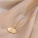 Gold Shell Locket Necklace