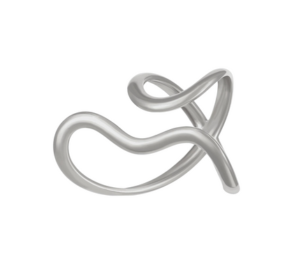 Minimalist S Curve Adjustable Open Ring