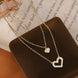 Gold Layered Double Heart Necklace