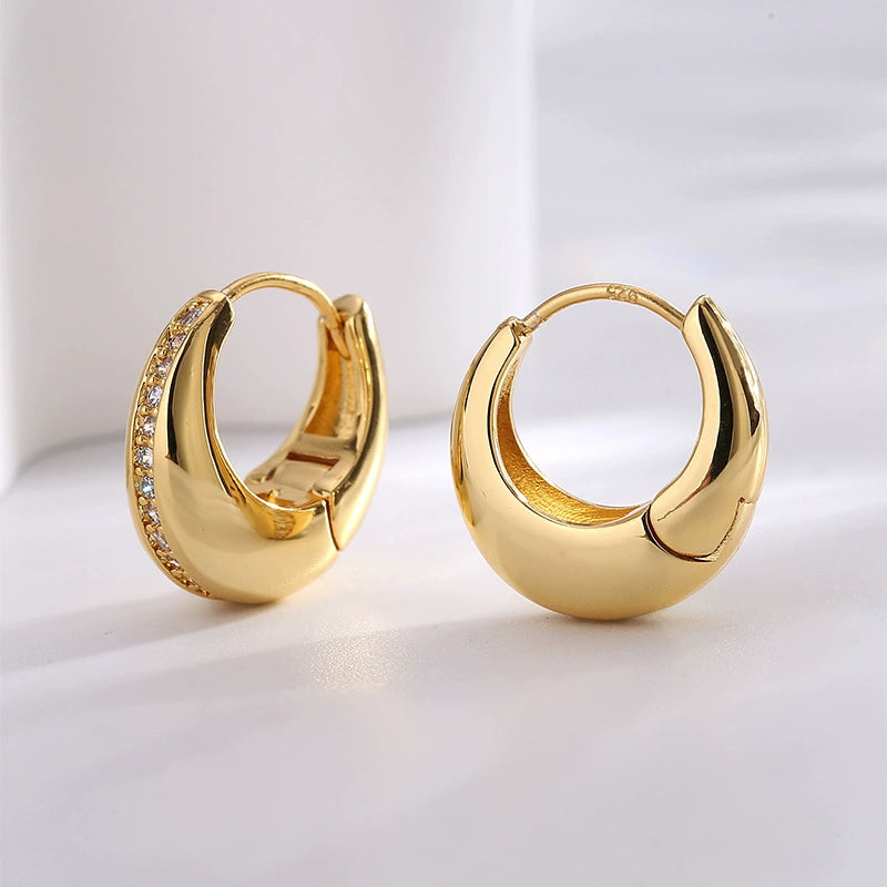 Gold Huggie Hoop Earrings