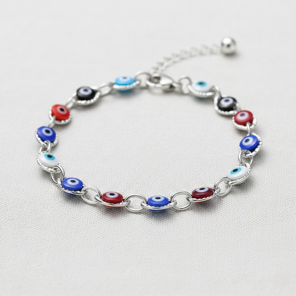 Colorful Evil Eye Charm Bracelet