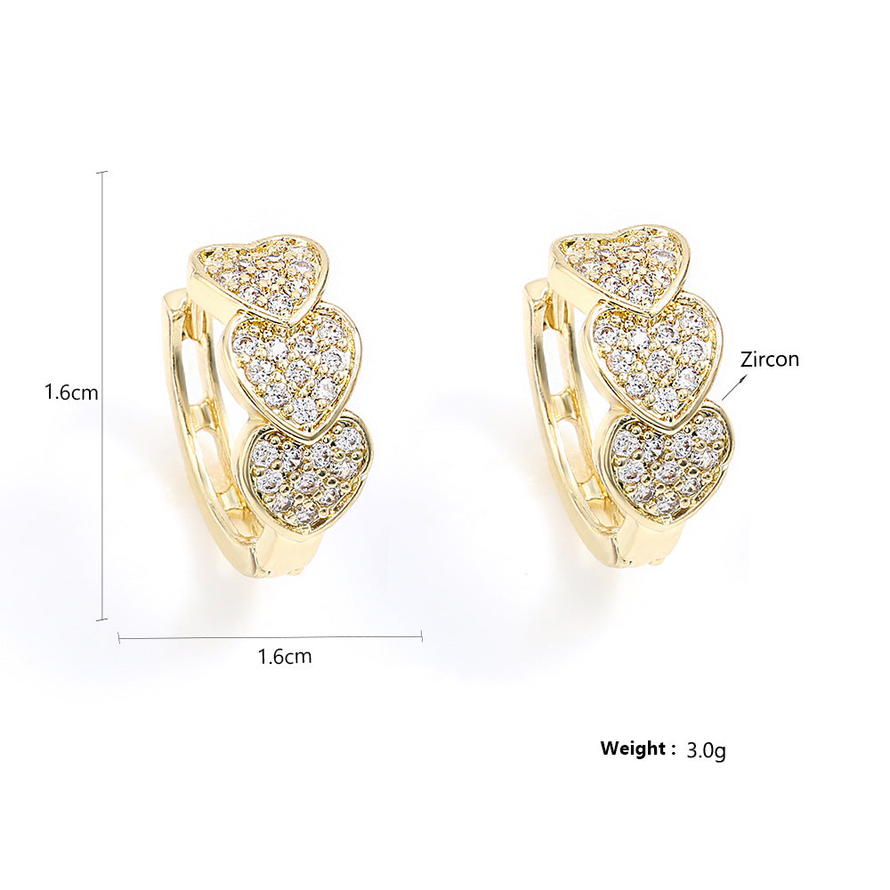 Double Row Full Diamond Earrings