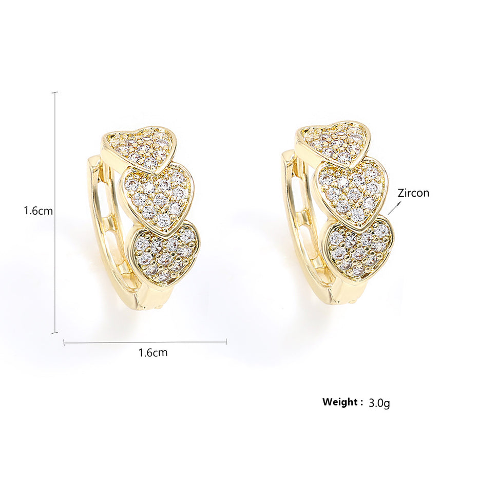 Double Row Full Diamond Earrings