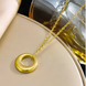 Gold Donut Pendant Necklace