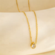Gold Teardrop Pendant Necklace