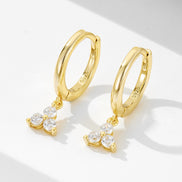 S925 Sterling Silver & Gold Hoop Earrings