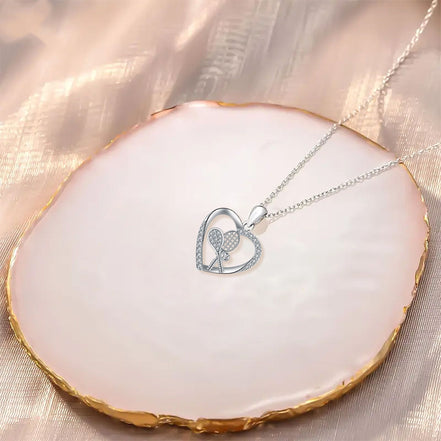 Fashion Tennis Rackets Pendant Necklace Chain