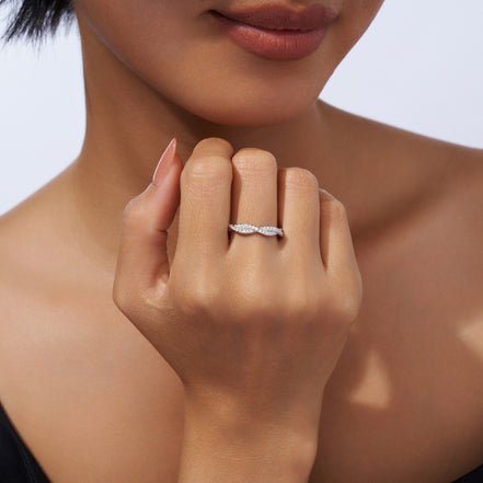 Halo Morganite Ring | Platinum-Plated S925 Silver | Minimalist