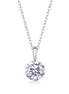 Solitaire Moissanite Necklace | Platinum-Plated S925 Silver | Bold