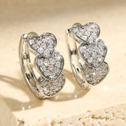 Double Row Full Diamond Earrings