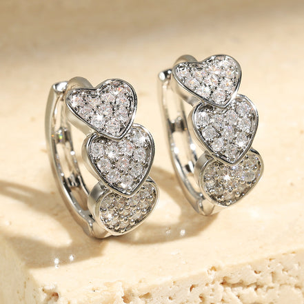 Double Row Full Diamond Earrings