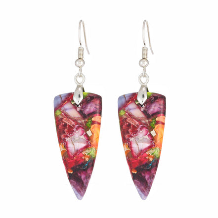 Colorful Geometric Stone Earrings for Women
