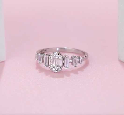 S925 Sterling Silver Diamond Ring