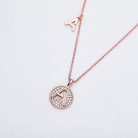 A Initial Moissanite Necklace