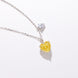 Yellow Diamond Heart Necklace