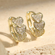 Double Row Full Diamond Earrings