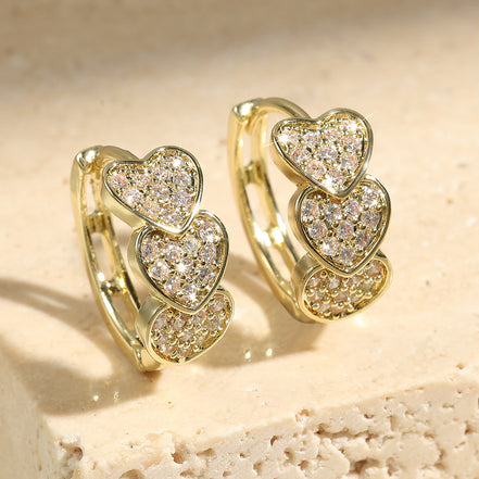 Double Row Full Diamond Earrings