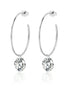 Halo Moissanite Stud Earrings | Platinum-Plated S925 Silver