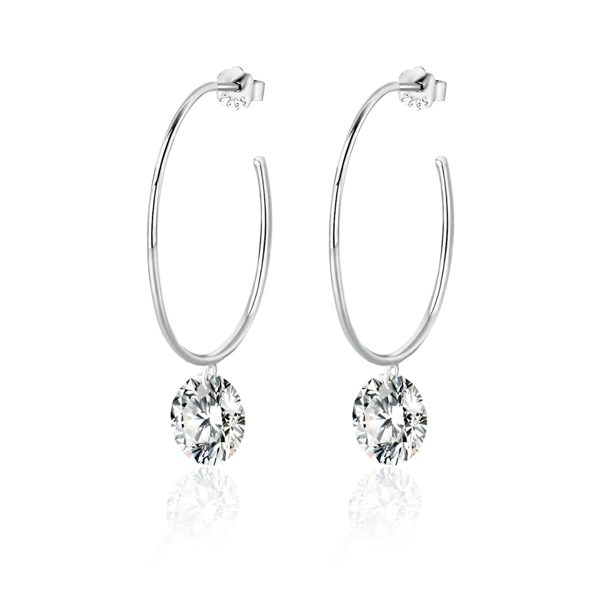 Halo Moissanite Stud Earrings | Platinum-Plated S925 Silver