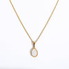 Teardrop Opal Pendant Necklace | 18K Gold-Plated Steel | Minimalist