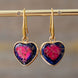 Classic Imperial Stone Heart Pendant Earrings