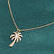 Diamond Coconut Tree Pendant Necklace