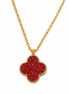 Crystal Clover Pendant Necklace