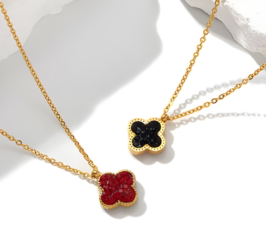 Crystal Clover Pendant Necklace