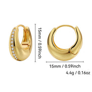 Gold Huggie Hoop Earrings