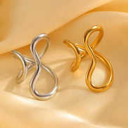 Minimalist S Curve Adjustable Open Ring