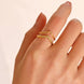 Textured Adjustable Cuff Gold Open Heart Ring