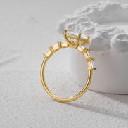 Luxury Square Diamond Studded Ring for Women