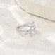 Morganite Halo Ring | Platinum-Plated S925 Silver | Minimalist