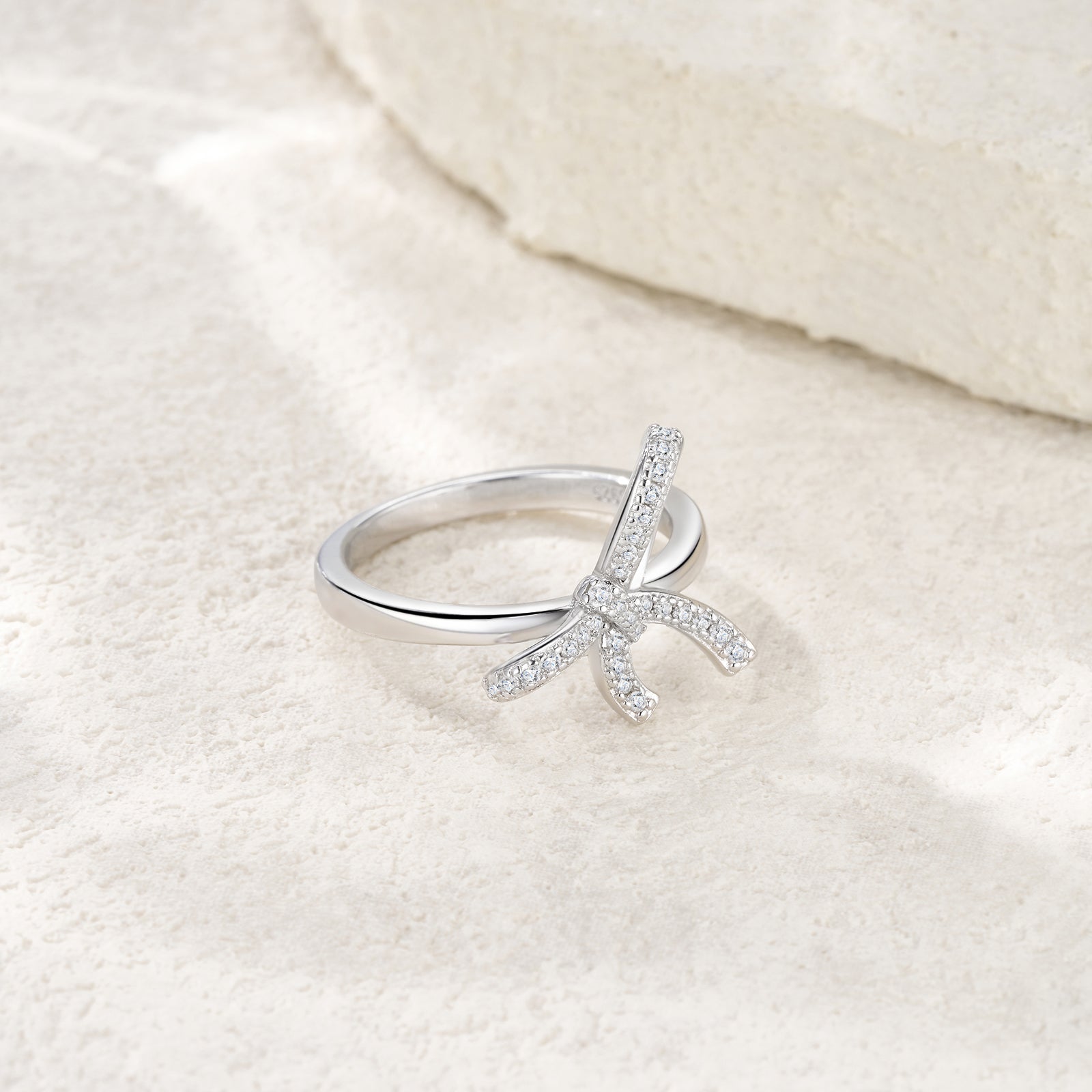 Morganite Halo Ring | Platinum-Plated S925 Silver | Minimalist