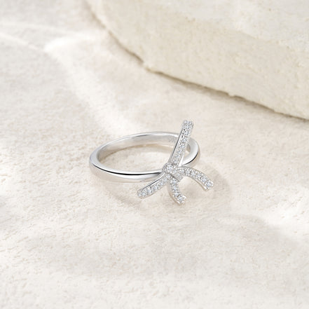 Morganite Halo Ring | Platinum-Plated S925 Silver | Minimalist