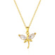 Zircon Dragonfly Necklace for Women