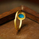 Gold-Plated Turquoise Ring for Women