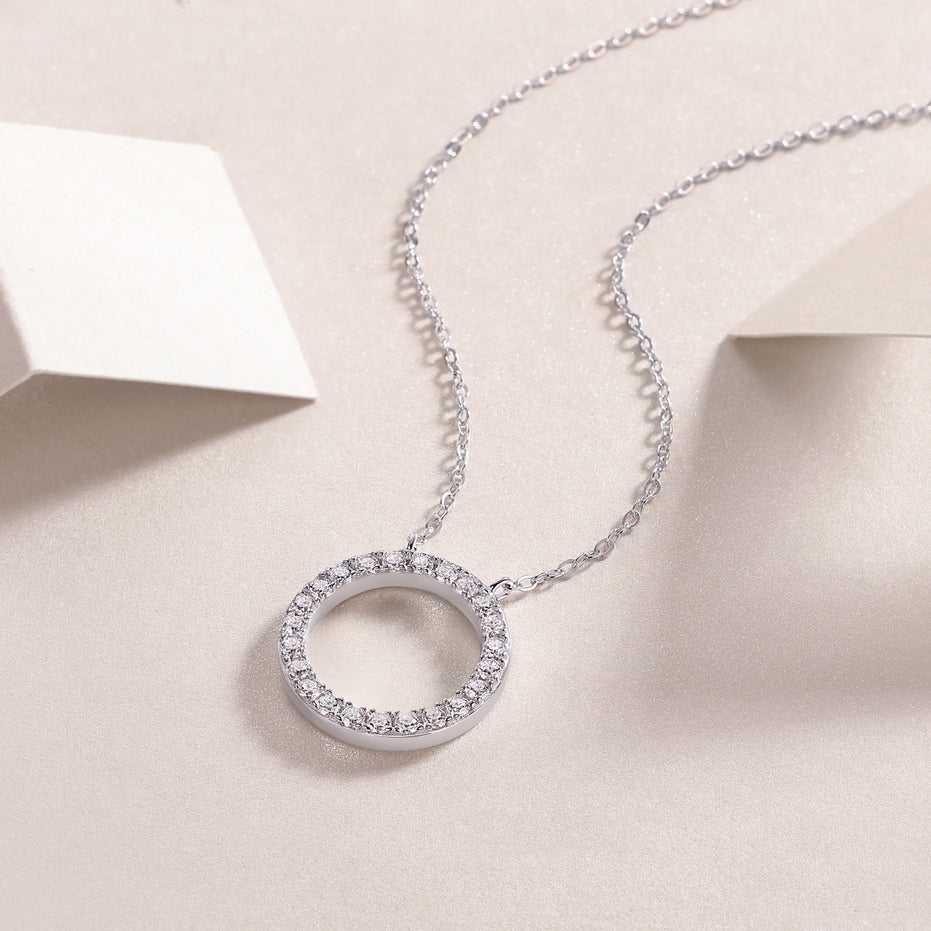 As You Wish Moissanite Pendant Necklace | Platinum S925 Silver