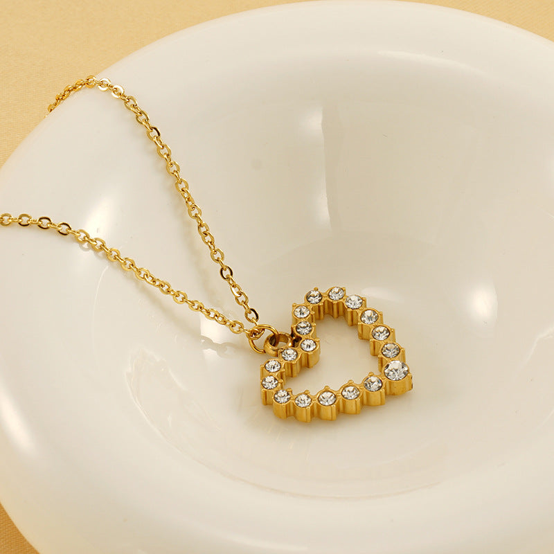 Titanium Steel Love Diamond Necklace