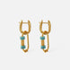 Gold Carabiner Drop Earrings for Women