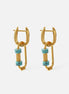 Gold Carabiner Drop Earrings for Women