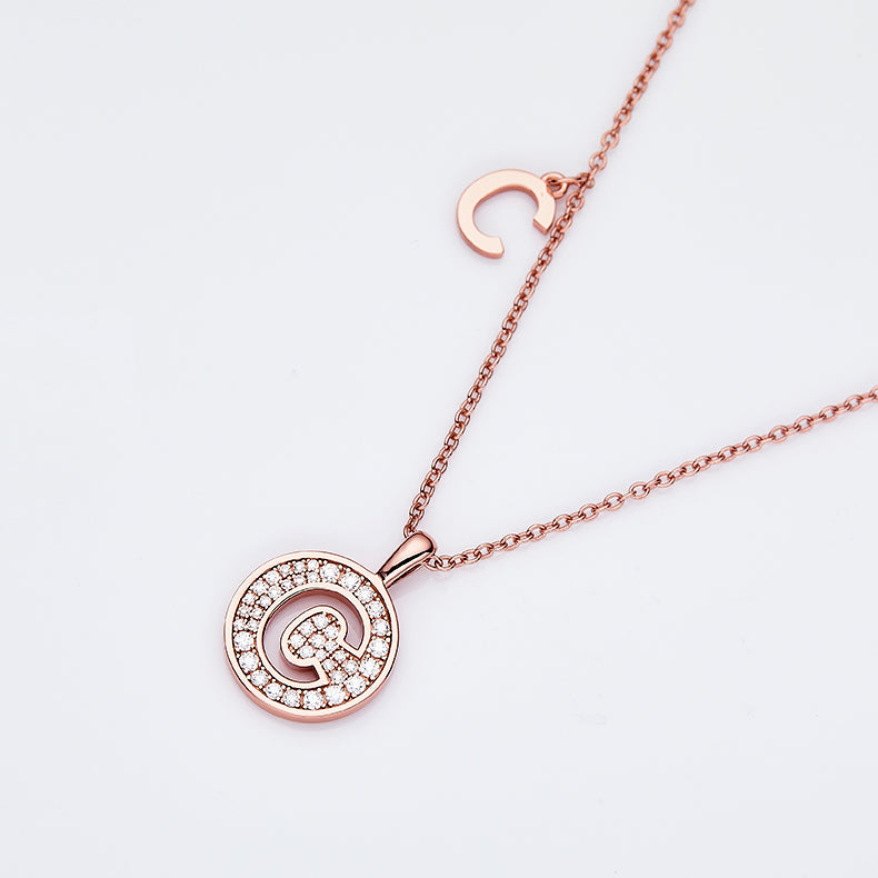 C Initial Moissanite Necklace