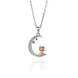 Diamond Moon Glossy Pendant Necklace