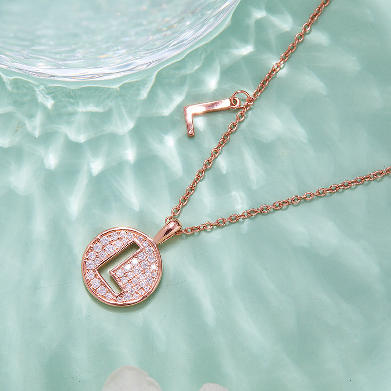L Initial Moissanite Necklace